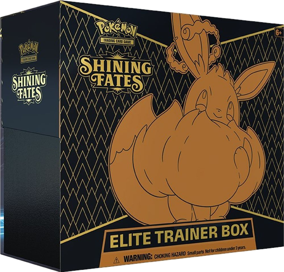 Tap to view the box up close Shining Fates Elite Trainer Box