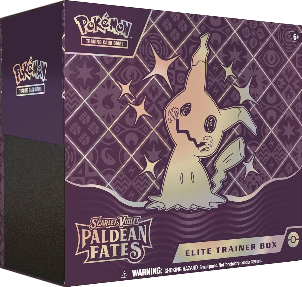 Tap to view the box up close Paldean Fates Elite Trainer Box